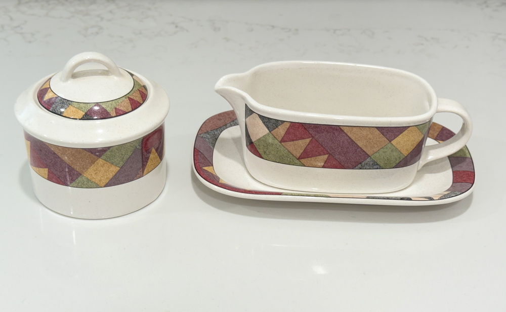 Studio Nova Palm Desert Gravy Boat Underplate Sugar Bowl Lid Y2216 Nancy Green